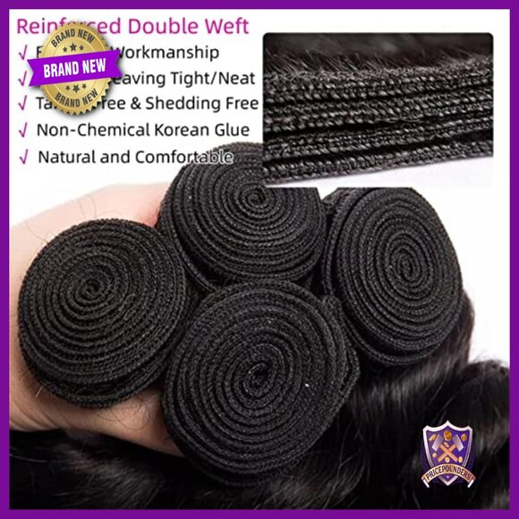 Body Wave Human Hair Extensions 4 Bundles 16-18 Inch Brazilian Virgin Hair main image 4